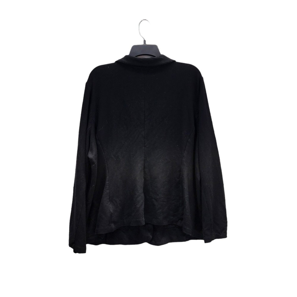 Tahari Women's Black Soft Knit Button Front Blazer Jacket Cardigan 2X Plus Size - Picture 2 of 9